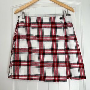 Francesca’s Blue Rain Plaid mini skirt